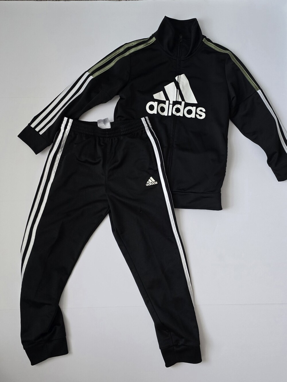 adidas Black Kids Track Jacket & Joggers with White Logo